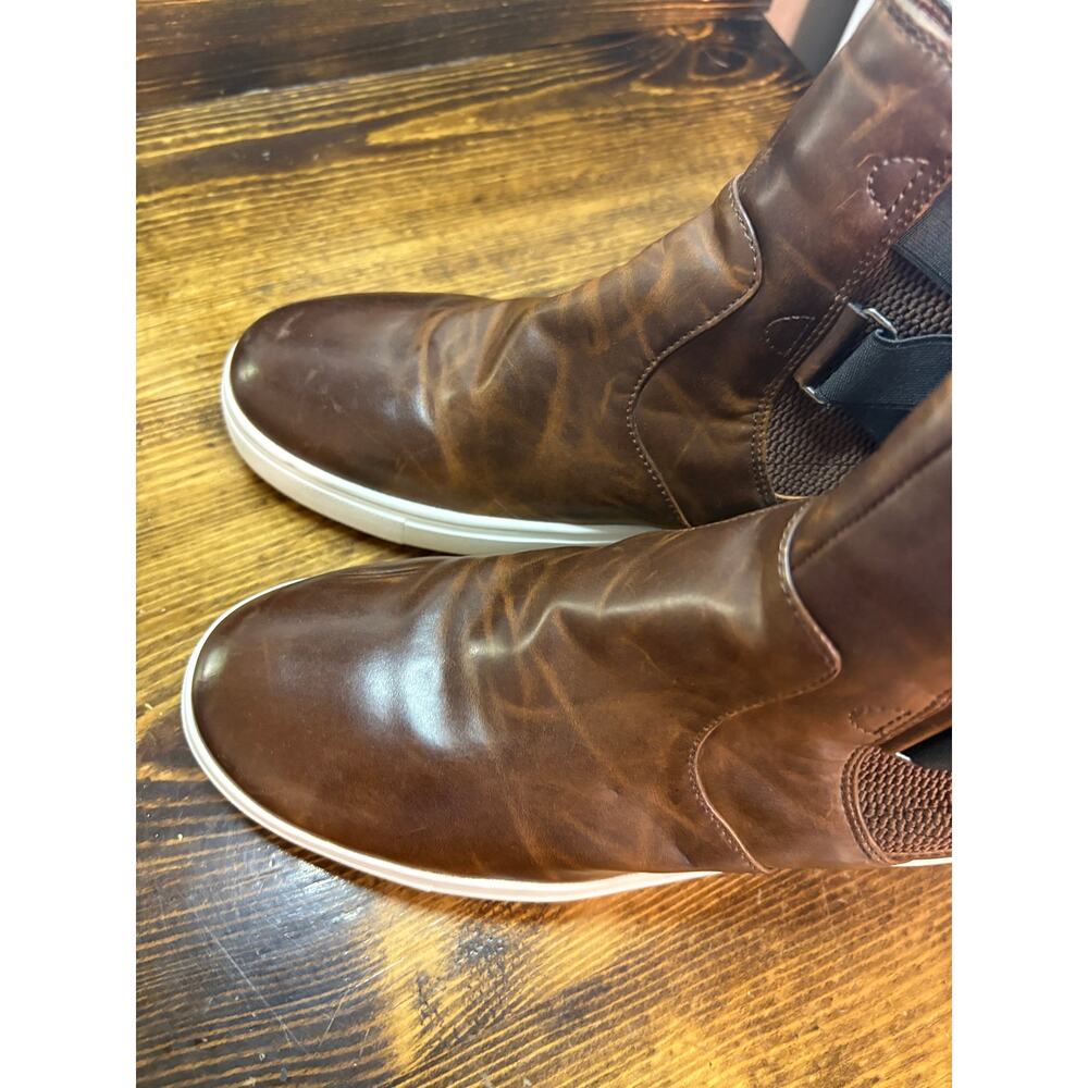 Yellow box Brown Sneaker Booties Size 9 - Picture 2 of 8